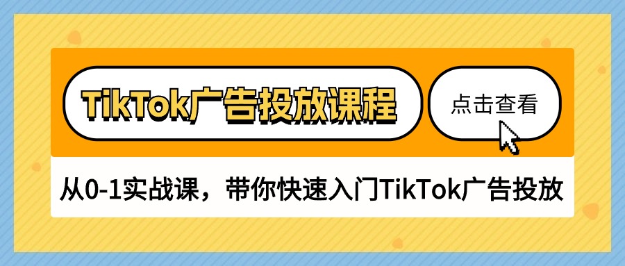 （10731期）TikTok广告营销课程内容，从0-1实战演练课，陪你快速上手TikTok广告营销（30堂课）-网创e学堂