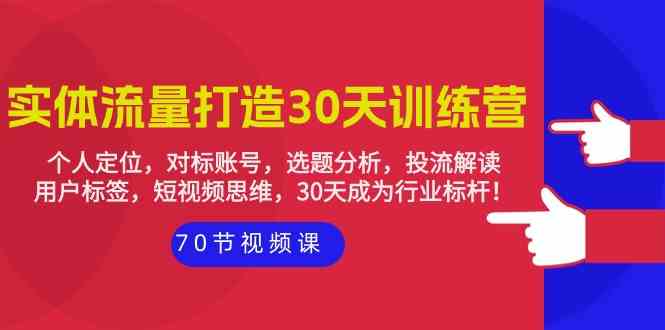 实体线总流量打造出30天夏令营：个人定位，对比账户，论文选题剖析，投流讲解（70节）-网创e学堂