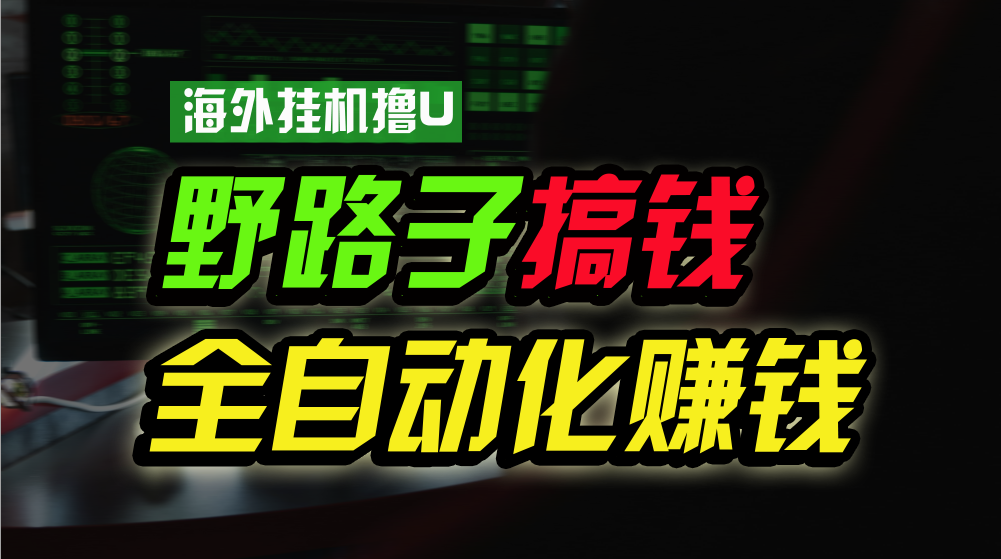 （10366期）国外放置挂机撸U新渠道，日赚8-15美金，全过程无人化，可大批量变大，个人工作室…-网创e学堂