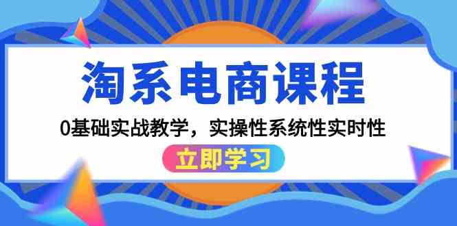 淘宝电商课程，0基本实战教学，实战性系统化实用性（15堂课）-网创e学堂