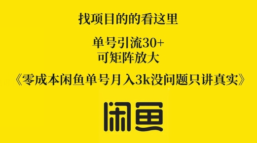 零成本闲鱼平台运单号月入3k没什么问题只谈真正-网创e学堂