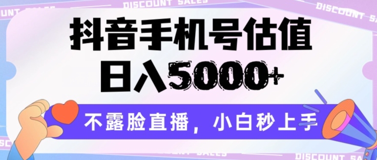 抖音手机号公司估值，日入5000 ，不露脸直播，新手秒入门【揭密】-网创e学堂