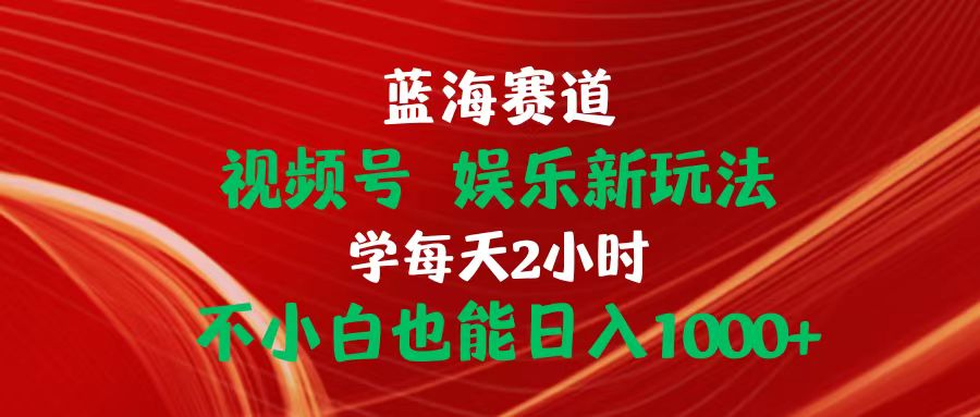 （10818期）蓝海赛道视频号 娱乐新玩法每天2小时小白也能日入1000+-网创e学堂