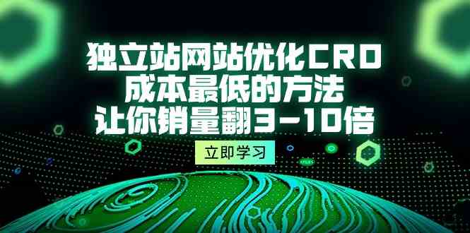 独立站网站优化CRO，成本最低的方法，让你销量翻3-10倍（5节课）-网创e学堂