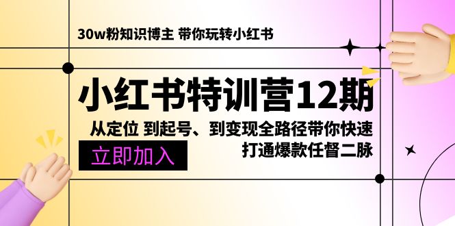 （10666期）小红书的夏令营12期：从精准定位 到养号、到转现全路径陪你迅速连通爆品任督二脉-网创e学堂