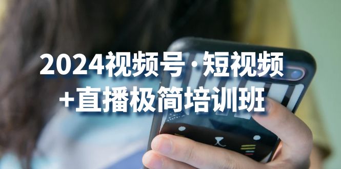 2024视频号短视频+直播极简培训班：抓住视频号风口，流量红利-网创e学堂