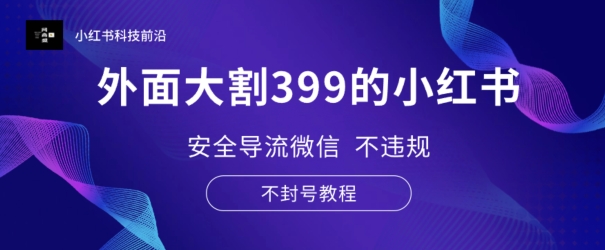 外边大割399的小红书安全性引流手机微信 不违规 防封号实例教程-网创e学堂