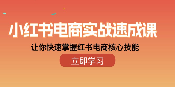 （10384期）小红书电商实战演练速成课，让你快速把握小红书电子商务核心技能（28课）-网创e学堂