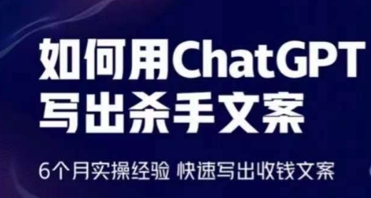 怎样用ChatGPT写下凶手创意文案，6个月实战经验，迅速写下收款创意文案-网创e学堂