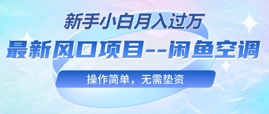 （10767期）最新风口项目—闲鱼空调，新手小白月入过万，操作简单，无需垫资-网创e学堂