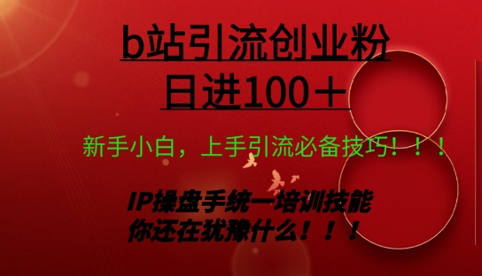 日引创业粉 100+ b 站全套打法【实操视频】-网创e学堂