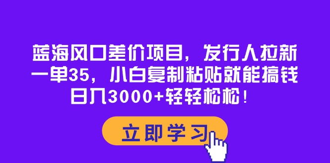 （10272期）蓝海风口价格差新项目，外国投资者引流，一单35，新手拷贝就可弄钱！日入30…-网创e学堂