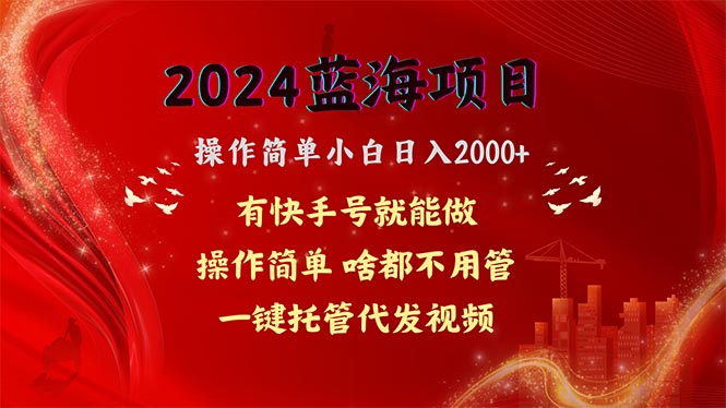 （10693期）2024蓝海项目，百度云盘引流，使用方便新手日入2000 ，一键代管代发货短视频，…-网创e学堂