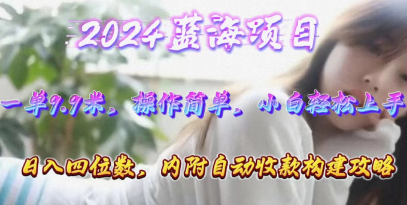 （10204期）年轻群体的蓝海市场，1单9.9元，操作简单，小白轻松上手，日入四位数-网创e学堂