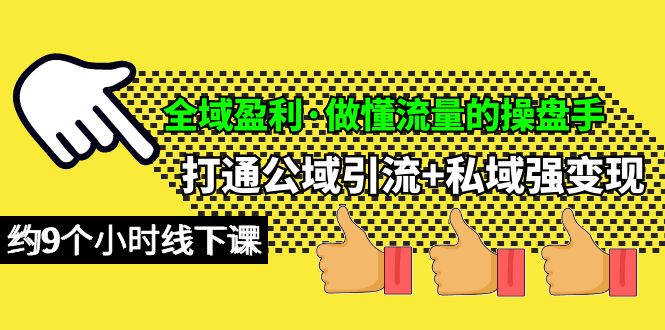 （10045期）示范区赢利·做懂流量股票操盘手，连通公域流量引流方法 公域强转现，约9小时面授课-网创e学堂