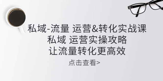 （10739期）公域-总流量 经营&转换实操课：公域 经营实际操作攻略大全 让客户转化更有效-网创e学堂