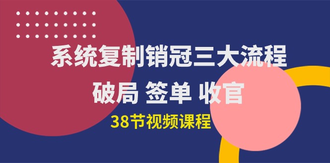 （10171期）系统复制 销售冠军三大步骤，突破 出单 完美收官（38节视频课程）-网创e学堂