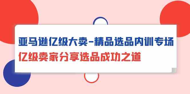 亚马逊平台数亿级热销精典选款内部培训盛典，数亿级商家共享选款成功秘诀-网创e学堂