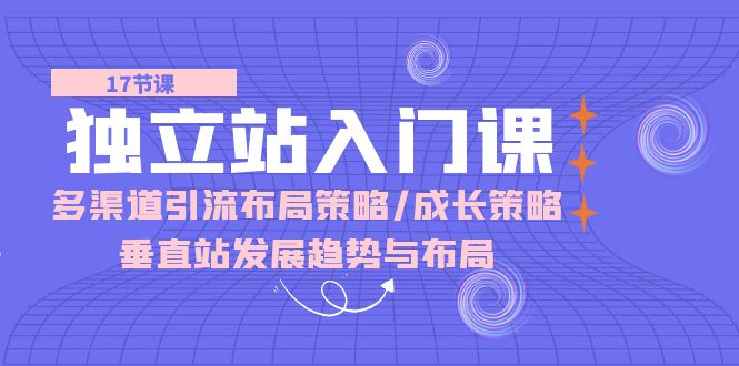 （10549期）自建站 新手入门课：多种渠道 引流方法合理布局对策/发展对策/竖直站发展趋向与布局-网创e学堂