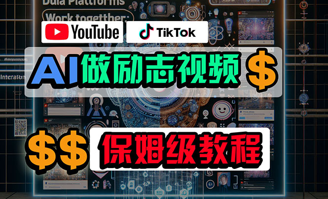 （10520期）利用AI制作励志视频，在YouTube和TikTok赚钱，小白可做（附工具）-网创e学堂