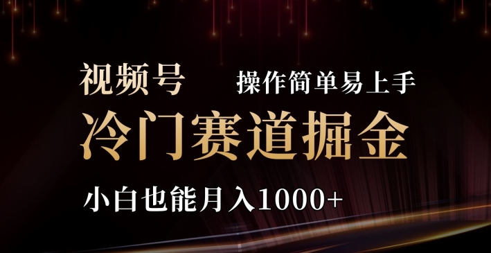 2024微信视频号三国小众跑道掘金队，使用方便快速上手，新手也可以月入1000-网创e学堂