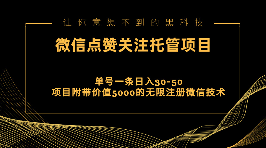 （11177期）视频号托管点赞关注，单微信30-50元，附带价值5000无限注册微信技术-网创e学堂