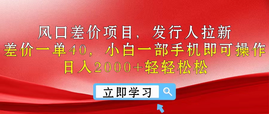 （10827期）出风口价格差新项目，外国投资者引流，价格差一单40，小白一手机即可操作，日入20…-网创e学堂