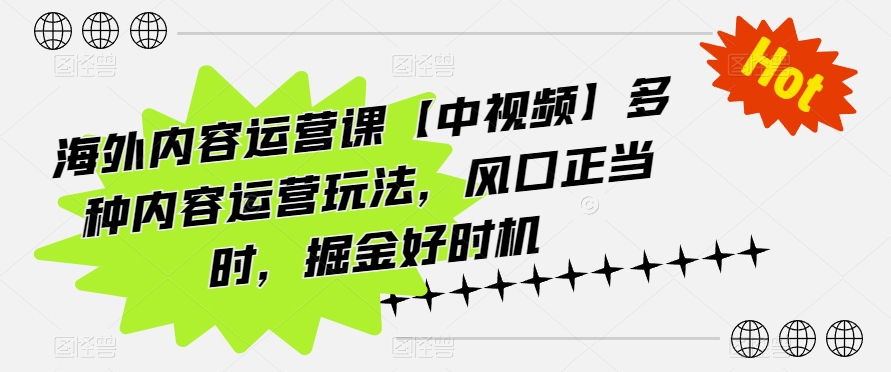 国外具体内容运营课【中视频】多种多样内容营销游戏玩法，出风口好时节，掘金队最佳时机-网创e学堂