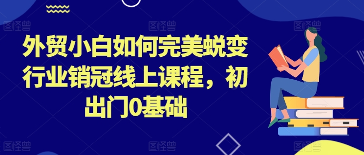 外贸小白如何完美蜕变行业销冠线上课程，初出门0基础-网创e学堂