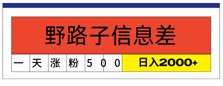 全新《1000个野路子信息差》新模式，字幕视频，单独著作暴粉5000 ，新手快速上手-网创e学堂