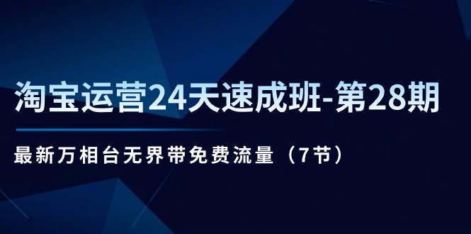 （11182期）淘宝运营24天速成班-第28期：最新万相台无界带免费流量（7节）-网创e学堂