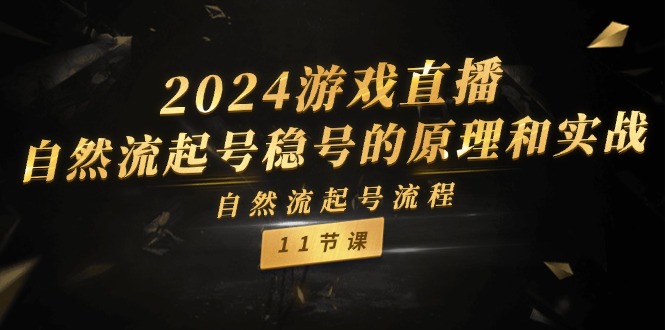 （11653期）2024游戏直播-自然流起号稳号的原理和实战，自然流起号流程（11节）-中创网_分享中创网创业资讯_最新网络项目资源-网创e学堂