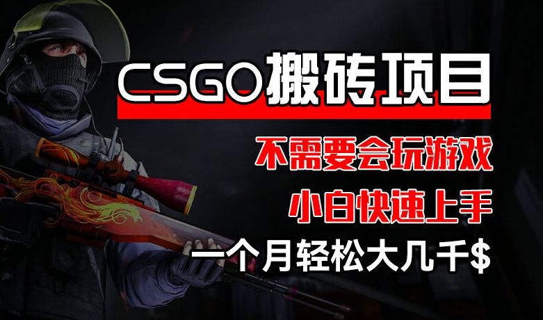 CSGO 装备搬砖项目，操作简单，不需要会玩游戏，小白也能快速上手，一个月轻松大几千【揭秘】-中创网_分享中创网创业资讯_最新网络项目资源-网创e学堂