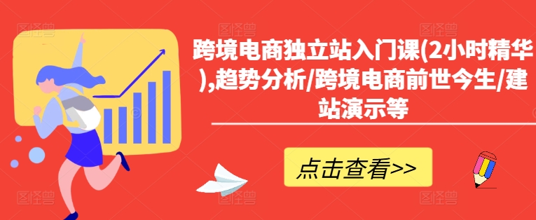 跨境电商独立站入门课(2小时精华),趋势分析/跨境电商前世今生/建站演示等-中创网_分享中创网创业资讯_最新网络项目资源-网创e学堂