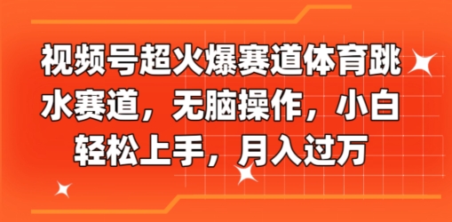 视频号超火爆赛道体育跳水赛道，无脑操作，小白轻松上手，月入过万-中创网_分享中创网创业资讯_最新网络项目资源-网创e学堂