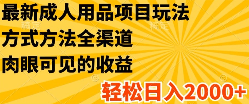 全新两性用品新项目游戏玩法，具体方法新零售，轻轻松松日入2K 【揭密】-中创网_分享中创网创业资讯_最新网络项目资源-网创e学堂