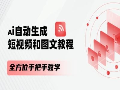 AI自动生成短视频和图文课程，全方位手把手教学-中创网_分享中创网创业资讯_最新网络项目资源-网创e学堂