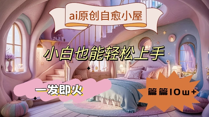 ai原创治愈小屋，小白也能轻松上手，一发即火，篇篇10w+【揭秘】-中创网_分享中创网创业资讯_最新网络项目资源-网创e学堂