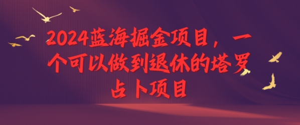 2024蓝海掘金项目，一个可以做到退休的塔罗占卜项目-中创网_分享中创网创业资讯_最新网络项目资源-网创e学堂