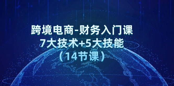 （12047期）跨境电商-财务入门课：7大技术+5大技能（14节课）-中创网_分享中创网创业资讯_最新网络项目资源-网创e学堂