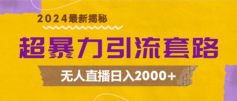 （12800期）超暴力引流套路，无人直播日入2000+-中创网_分享中创网创业资讯_最新网络项目资源-网创e学堂