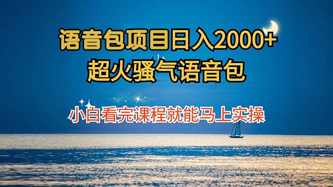 （12734期）语音包项目 日入2000+ 超火骚气语音包小白看完课程就能马上实操-中创网_分享中创网创业资讯_最新网络项目资源-网创e学堂