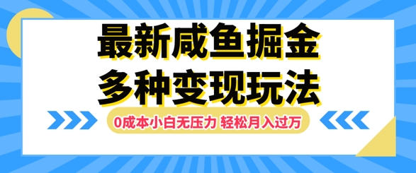 最新咸鱼掘金玩法，0成本小白无压力，多种变现方式，轻松月入过W-中创网_分享中创网创业资讯_最新网络项目资源-网创e学堂