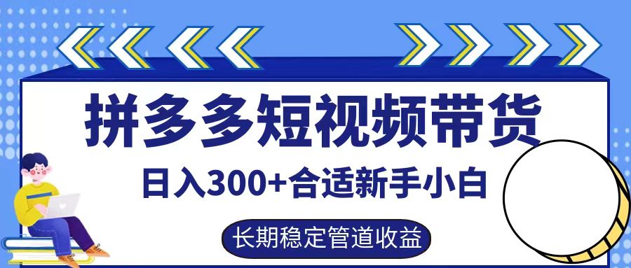 拼多多短视频带货日入300+，实操账户展示看就能学会-中创网_分享中创网创业资讯_最新网络项目资源-网创e学堂