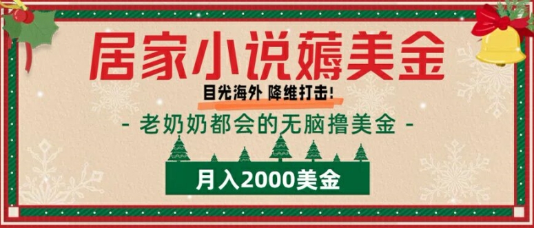 居家小说薅美金，拆解海外撸美金项目月入2000美刀详细指导-中创网_分享中创网创业资讯_最新网络项目资源-网创e学堂