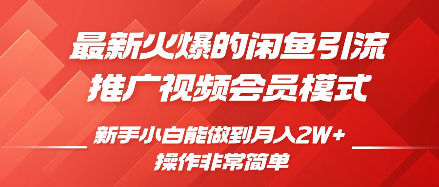 闲鱼引流推广影视会员，0成本就可以操作，新手小白月入过W+【揭秘】-中创网_分享中创网创业资讯_最新网络项目资源-网创e学堂