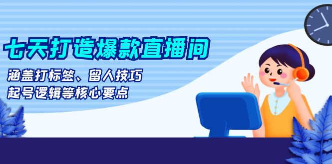 （13382期）七天打造爆款直播间：涵盖打标签、留人技巧、起号逻辑等核心要点-中创网_分享中创网创业资讯_最新网络项目资源-网创e学堂