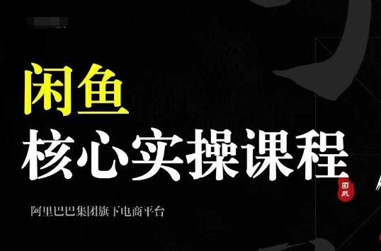 2024闲鱼核心实操课程，从养号、选品、发布、销售，教你做一个出单的闲鱼号-中创网_分享中创网创业资讯_最新网络项目资源-网创e学堂