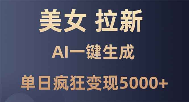 （13866期）美女暴力拉新，通过AI一键生成，单日疯狂变现5000+，纯小白一学就会！-中创网_分享中创网创业资讯_最新网络项目资源-网创e学堂