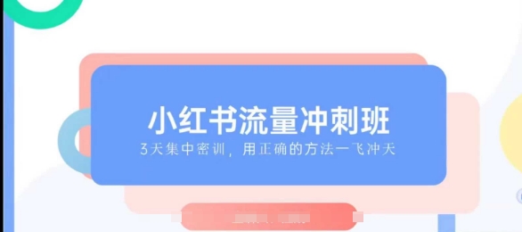 小红书流量冲刺班2025，最懂小红书的女人，快速教你2025年入局小红书-中创网_分享中创网创业资讯_最新网络项目资源-网创e学堂